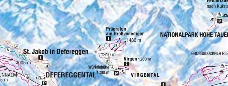 Trail Map Prägraten on the Großvenediger