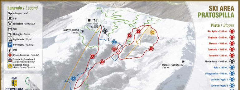 Trail Map Pratospilla Ski Resort