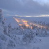 The lighting of the slopes in Saariselkä guarantees an unforgettable skiing experience in the north of Finland.