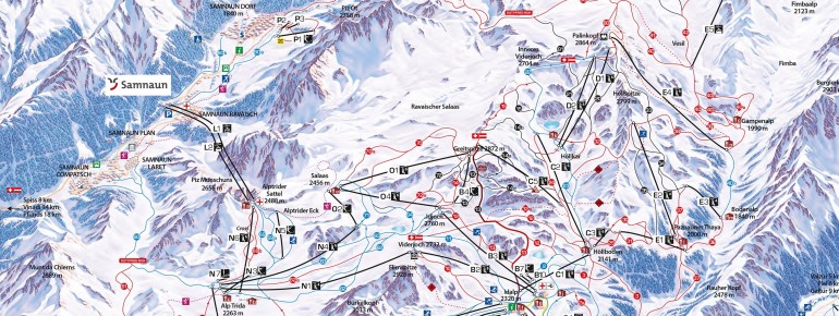 Trail Map Samnaun (Silvretta Arena)