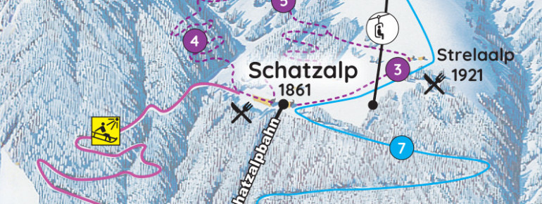 Trail Map Schatzalp Strela Davos