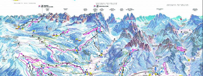 Trail Map 3 Zinnen Dolomites