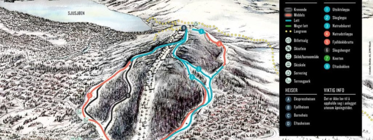 Trail Map Sjusjoen