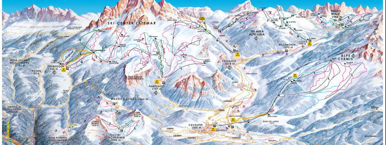 Trail Map Ski Center Latemar