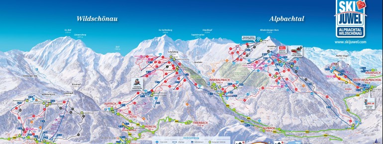 Trail Map Ski Juwel Alpbachtal Wildschönau