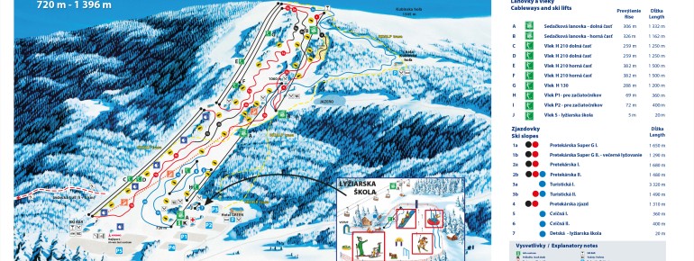 Trail Map SKI PARK Kubinska hola
