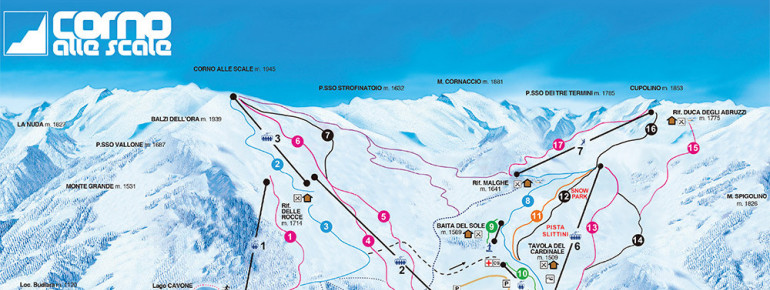 Trail Map Ski Resort Corno alle Scale - Lizzano in Belvedere
