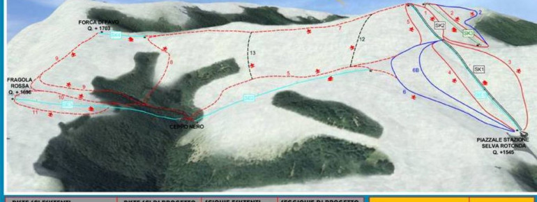 Trail Map Ski Resort Selvarotonda - Cittareale