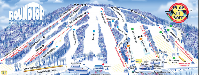 Trail Map Ski Roundtop