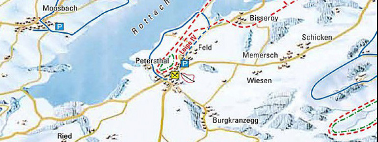 Trail Map Skilift Petersthal in Oy-Mittelberg