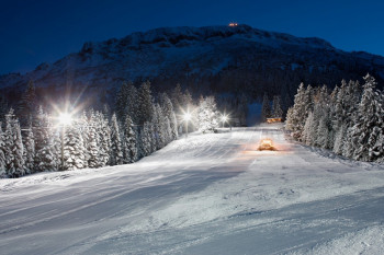 The ski centre at night