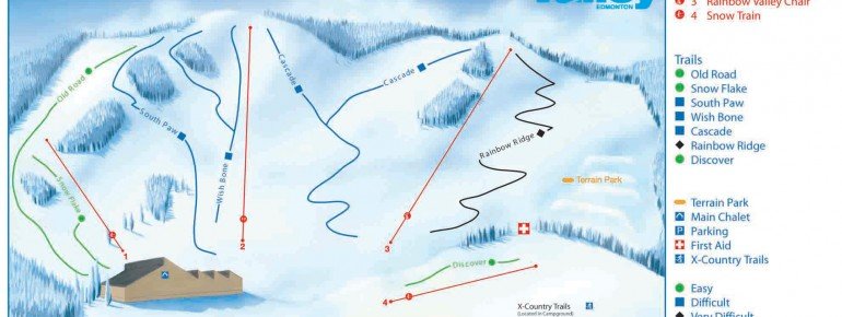 Trail Map Snow Valley Alberta