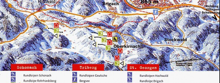 Trail Map St Georgen Oberkirnach Brigachlift