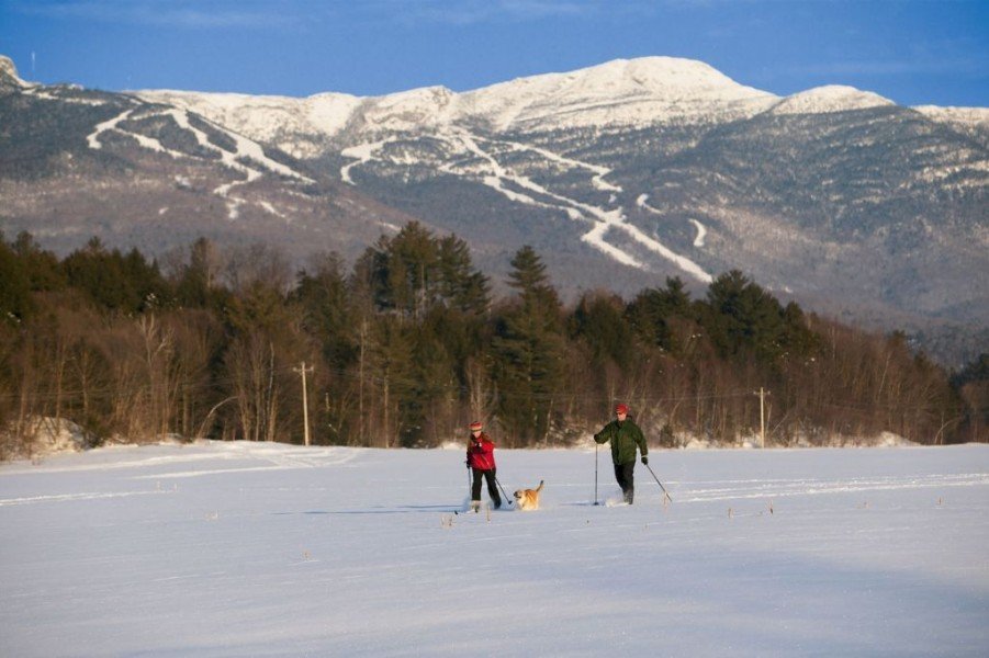 Cross-country skiing and snowshoeing are also available at Stowe.