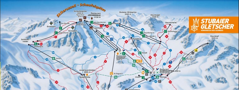 Trail Map Stubai Glacier