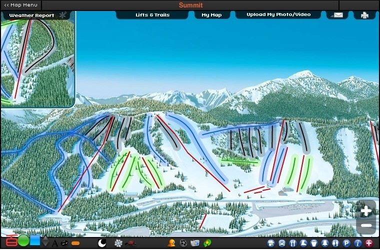 The Summit at Snoqualmie Trail Map • Piste Map • Panoramic Mountain Map