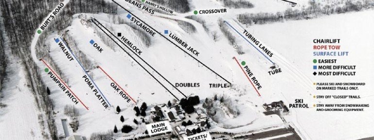 Trail Map Timber Ridge Ski Area