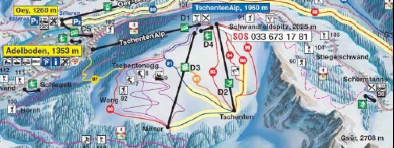 Trail Map Tschentenalp Adelboden