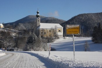 The landmark of Ruhpolding: the church of St. Georg.