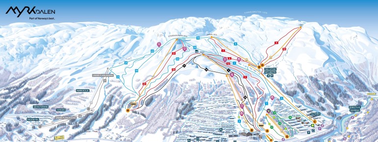 Trail Map Myrkdalen