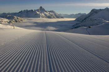 Perfectly groomed slopes.