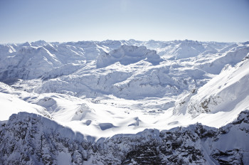 Stunning panoramic views onto the slopes of Warth-Schröcken.