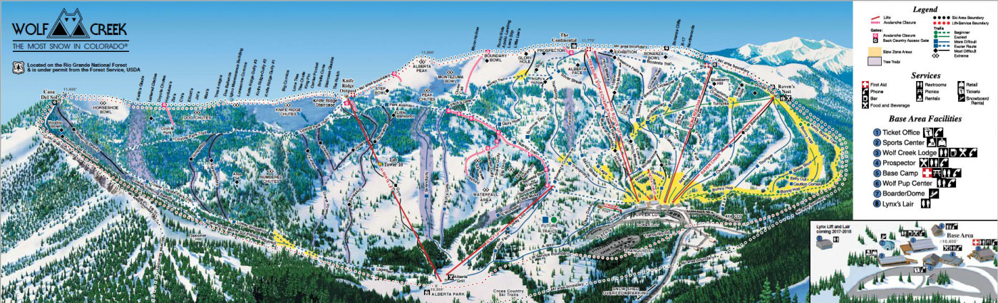Wolf Creek Ski Area Map Wolf Creek Ski Area Trail Map • Piste Map • Panoramic Mountain Map