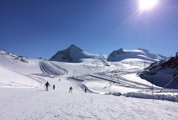 Suited for beginners: the slopes at Theodul Glacier