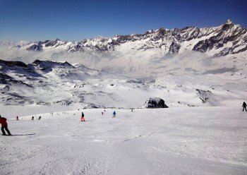 The wide runs at Breuil Cervinia are great for carving
