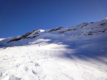 View of the powder areas at Stockhorn