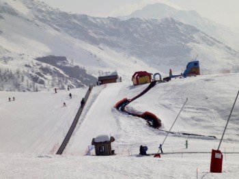 On the Italian side of the ski resort the kids park is located at Plan Maison