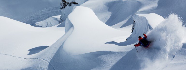 Because of the great snow conditions Zermatt is popular among freeriders