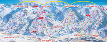 Pistenplan 4 Berge Skischaukel