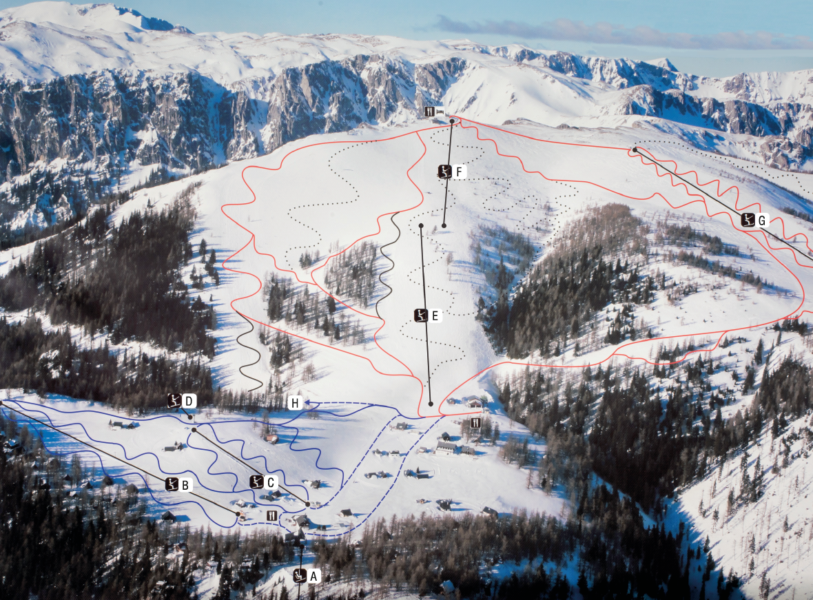 Pistenplan Aflenzer Bürgeralm