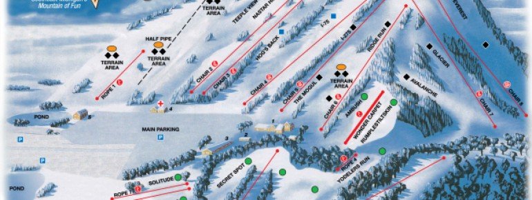 Pistenplan Alpine Valley Ski Area