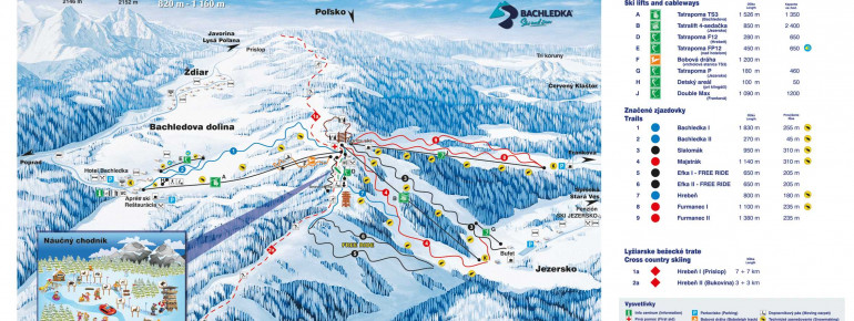Pistenplan Bachledka Ski and Sun