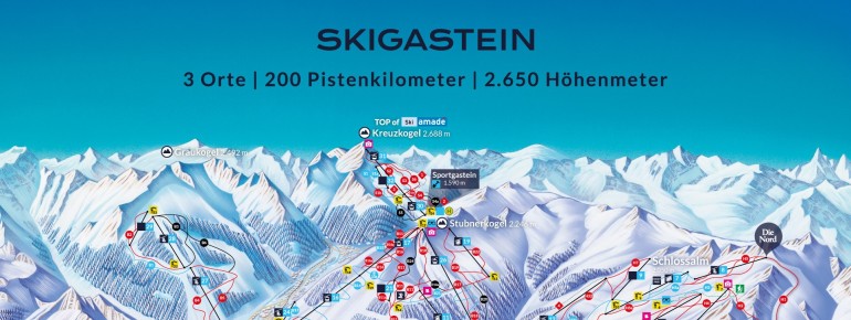 Pistenplan Bad Gastein - Bad Hofgastein