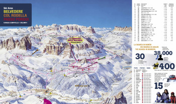 Pistenplan Belvedere Col Rodella Passo Pordoi