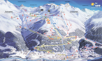 Pistenplan Bergbahnen See im Paznaun