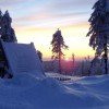 Das Skigebiet Braunlage Wurmberg bei Sonnenuntergang