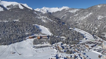 Blick auf das Skigebiet Christlum in Achenkirch