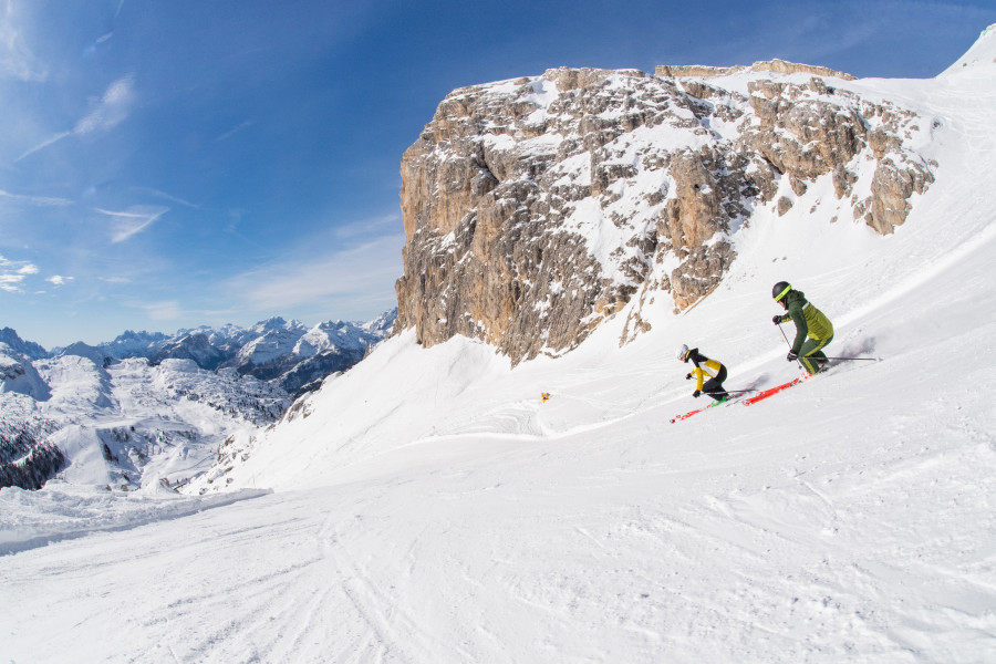 Ein Traumkulisse erwartet Skifahrer in Cortina.