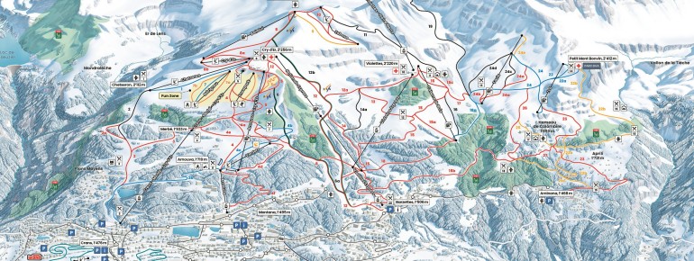 Pistenplan Crans Montana