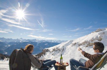 Ausblick von der Hütte Taules