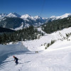 Auch Anfänger kommen im Skigebiet Ehrwald gut zu recht.