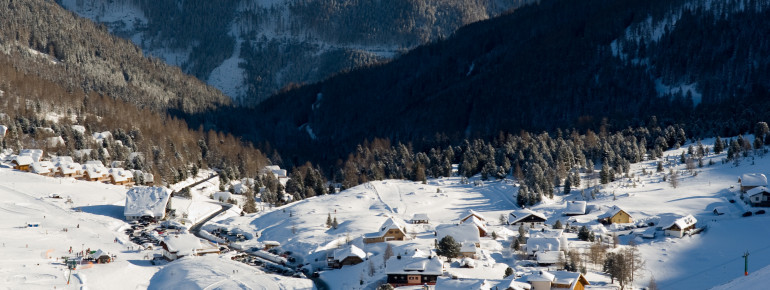 Das Berg Dorf Falkert, mit seinen überschaubaren Pisten!