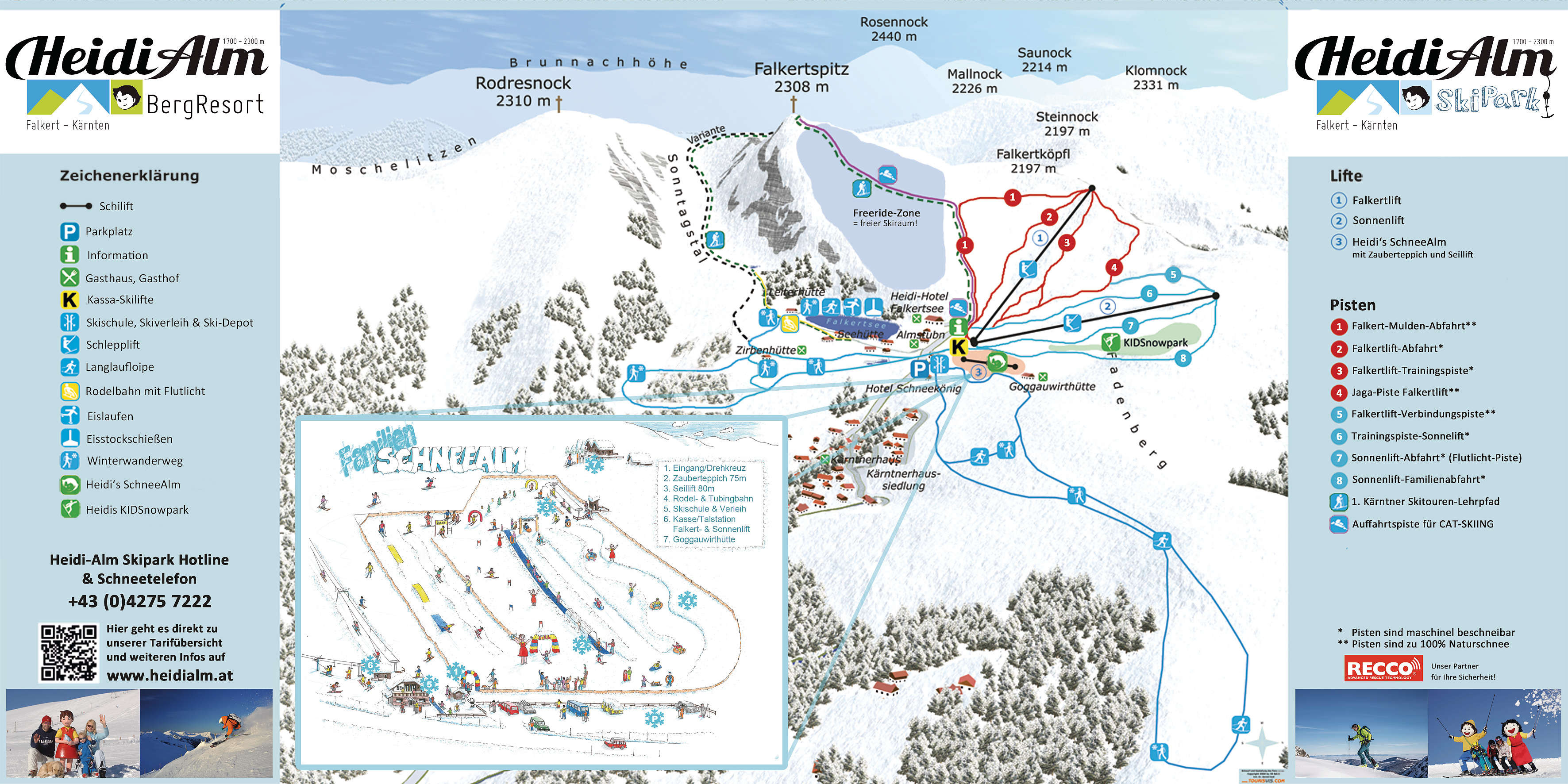 Pistenplan Heidi Alm Skipark Falkert Offene Lifte Pisten