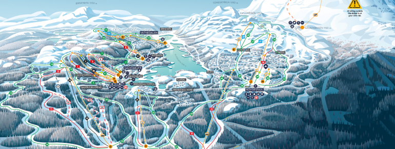 Pistenplan Gausta Ski Center
