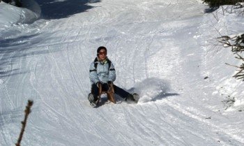 Nach dem Skifahren bietet sich eine Fahrt auf der Naturrodelbahn an