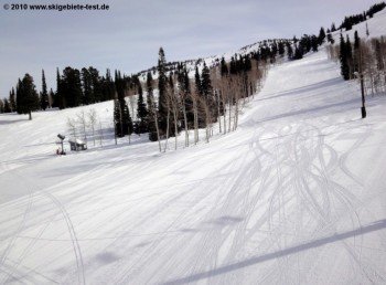 Grand Targhee ist das Skigebiet mit dem meisten natürlichen Schneefall in den USA. Die Pistenpflege hat uns ebenfalls überzeugt.